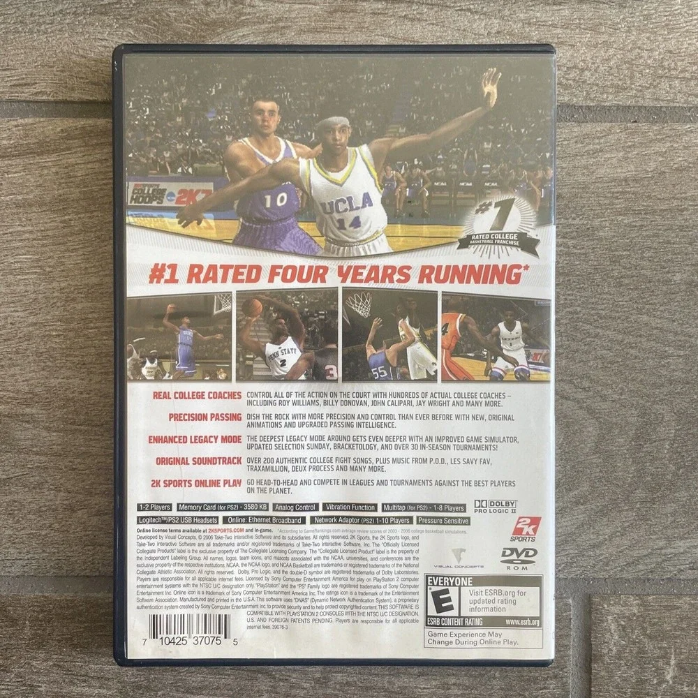 NBA 2K9 NCAA 2K7 Sony PlayStation 2 PS2 COMPLETE MANUAL  TESTED